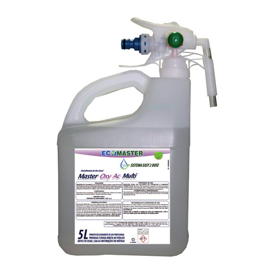 Master Oxy Ac Multi na embalagem Easy 2 Dose